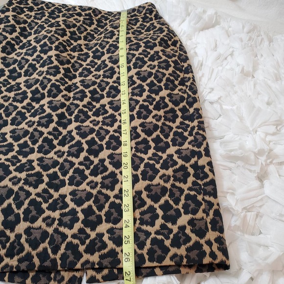 TALBOTS | LEOPARD ANIMAL PRINT TEXTURED CAREER PENCIL SKIRT WOMEN'S SIZE 6 - Picture 14 of 15